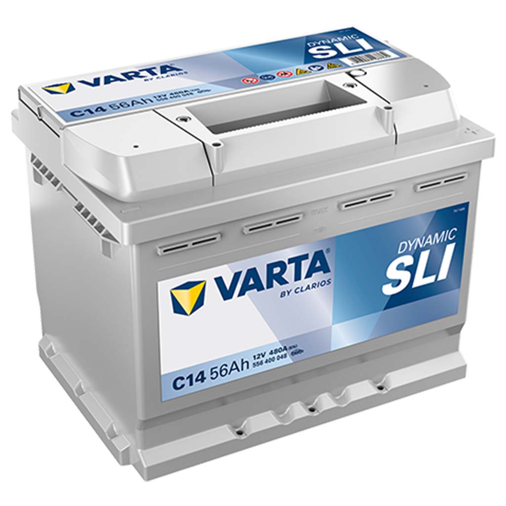 Varta Dynamic SLI C14 akkumulátor, 12V 56Ah 480A J+ EU, magas