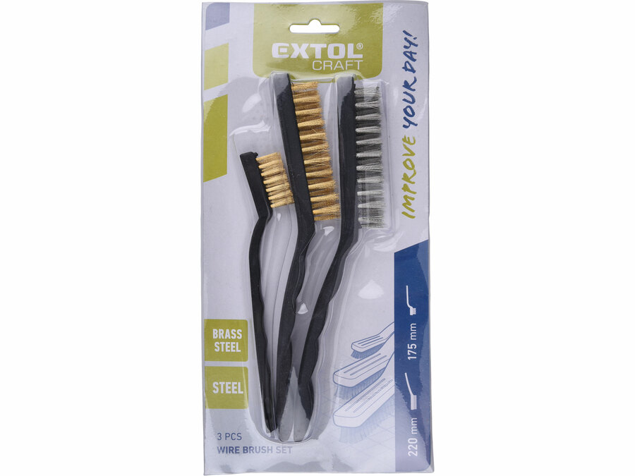 Drótkefe klt., 3 db: réz- és rozsdamentes acél szál – galéria