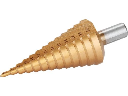 Lépcsős fémfúró, 13 lépcsős; (4-39mm, 3mm lépcsők)