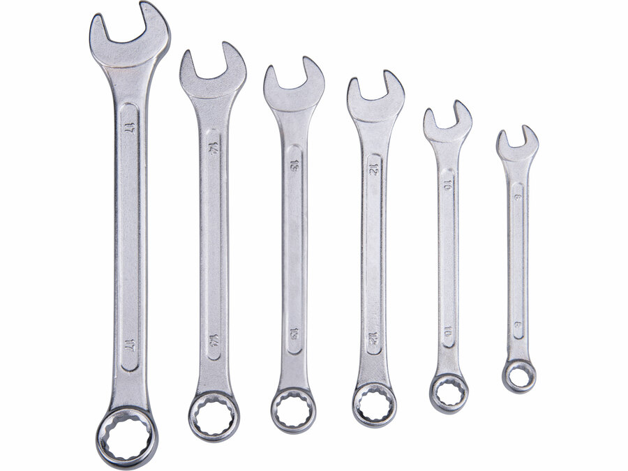 Csillag-villás kulcs, 6db-os készlet, 8-17mm, W.S.