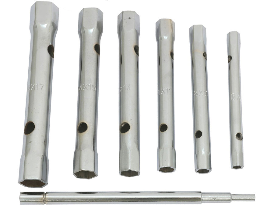 Csőkulcs klt., 6db, 6-17mm, bliszteren