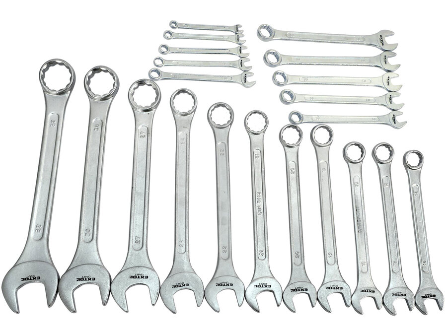 Csillag-villás kulcs, 21db-os készlet, 6-32mm, W.S.