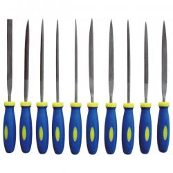 Tűreszelő klt. ergonóm. nyéllel ; 10db, 140mm