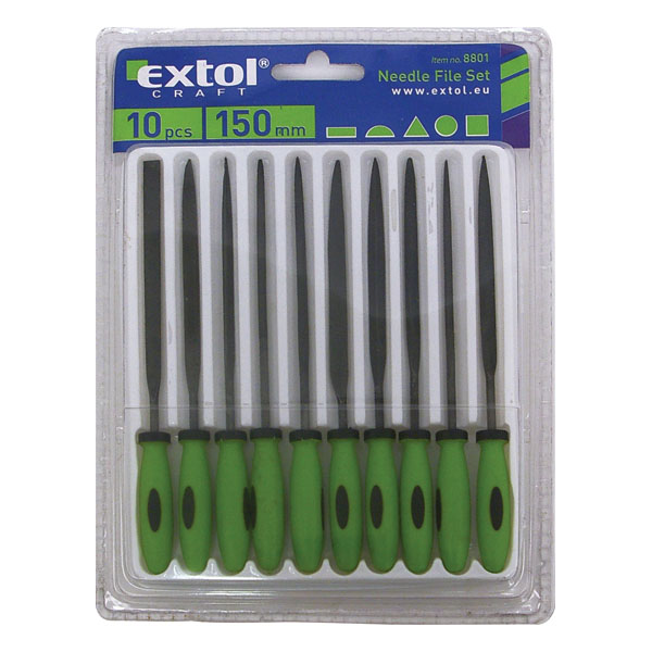 Tűreszelő klt. ergonóm. nyéllel ; 10db, 140mm – galéria