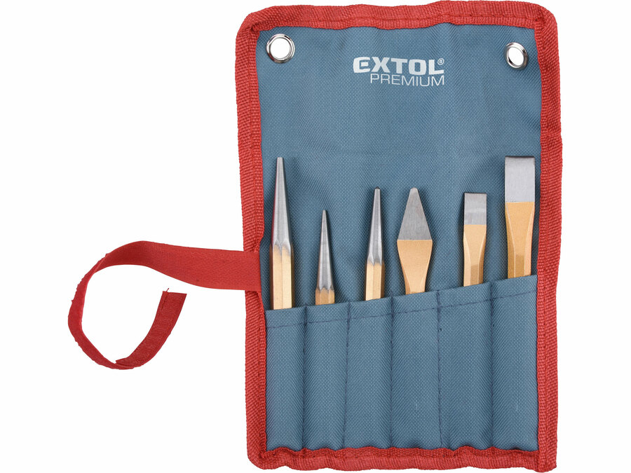 Lyukasztó, pontozó és véső klt. 6db CrV. HRC 52-58  – galéria