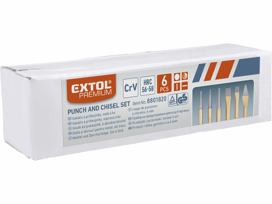 Lyukasztó, pontozó és véső klt. 6db CrV. HRC 52-58  – galéria