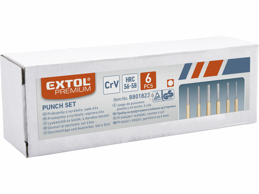 Kiütő klt. 6db CV. HRC 52-58; 3-8mm, 150mm – galéria