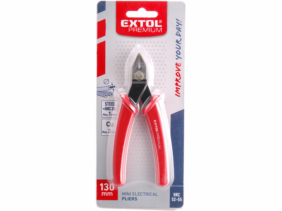 Műszerész oldalcsípőfogó mini 130 mm, HRC 52-55, átvágható drót max.: réz: 2mm, acél:1mm – galéria