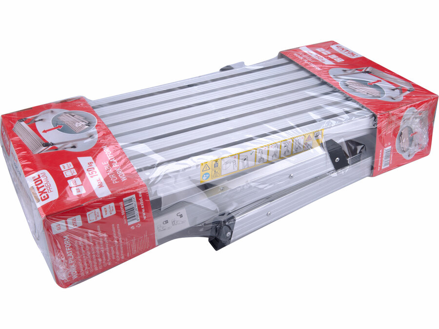 Szerelőállás/munkapad, összecsukható, ALU+acél, méretek: 106×42×51cm, teherbírás: 150 kg – galéria