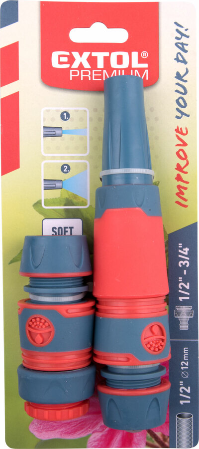 Locsolófej klt., 1/2" tömlőhöz; 4 db – galéria