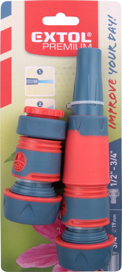 Locsolófej klt., 3/4" tömlőhöz; 4 db – galéria