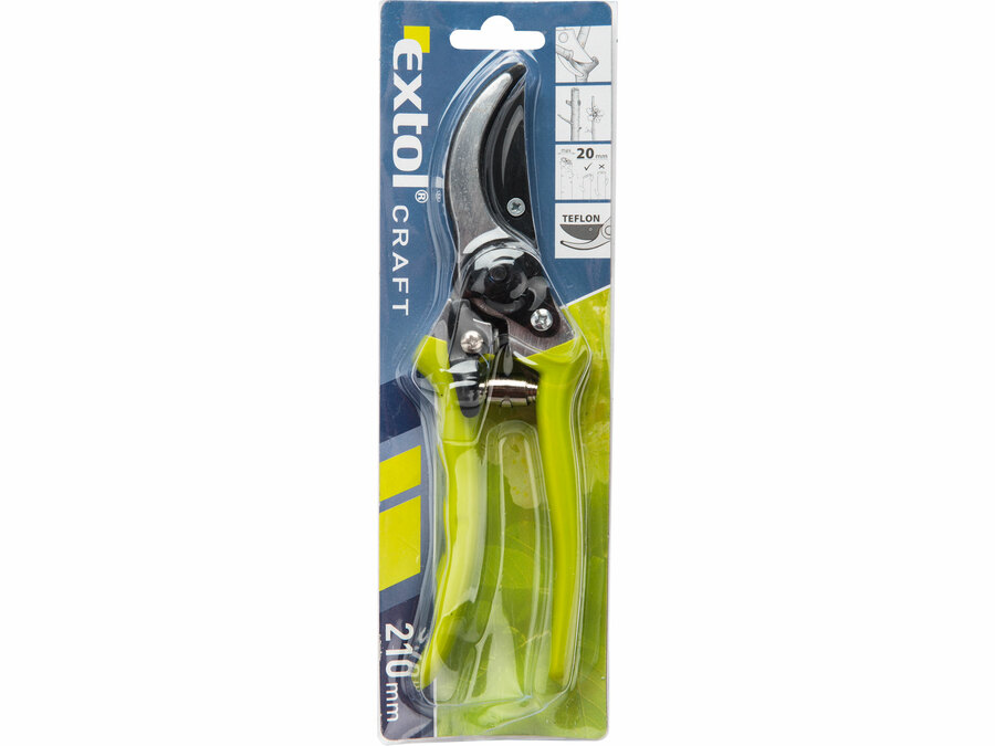 Metszőolló;  max.:20mm átvágás, hossz.:21cm; zöld műanyag borítású nyéllel – galéria