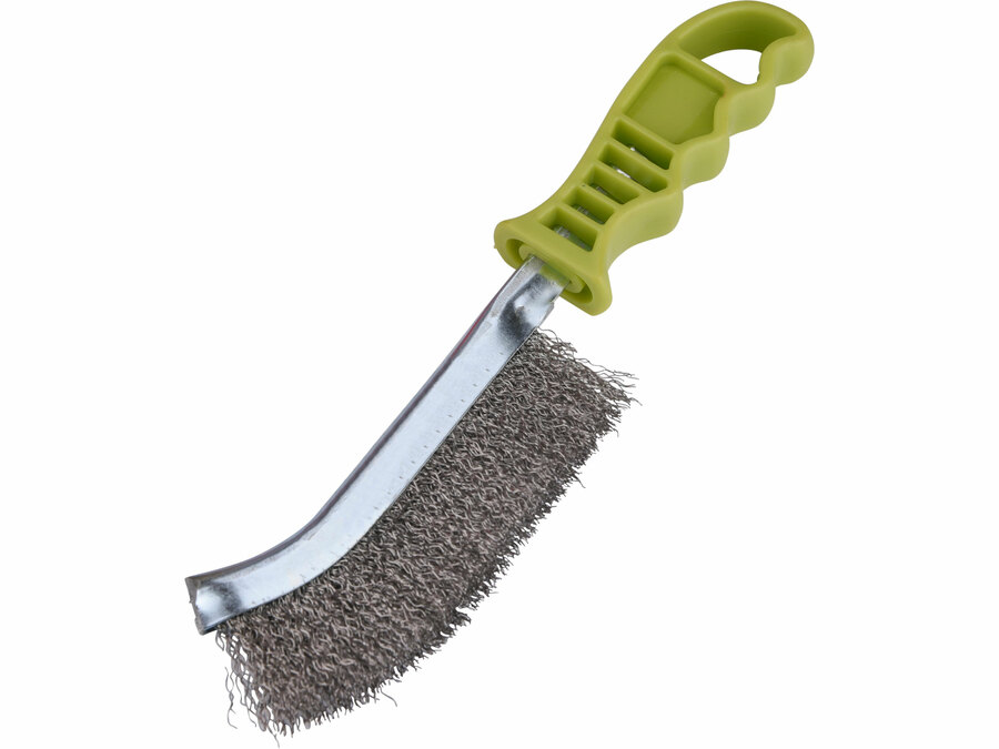 Drótkefe hajlított, műanyag nyél