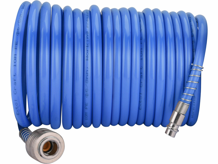 Légtömlő spirál kompresszorhoz, 5m, 8 Bar, belső/külső átmérő: 6/8mm, PE