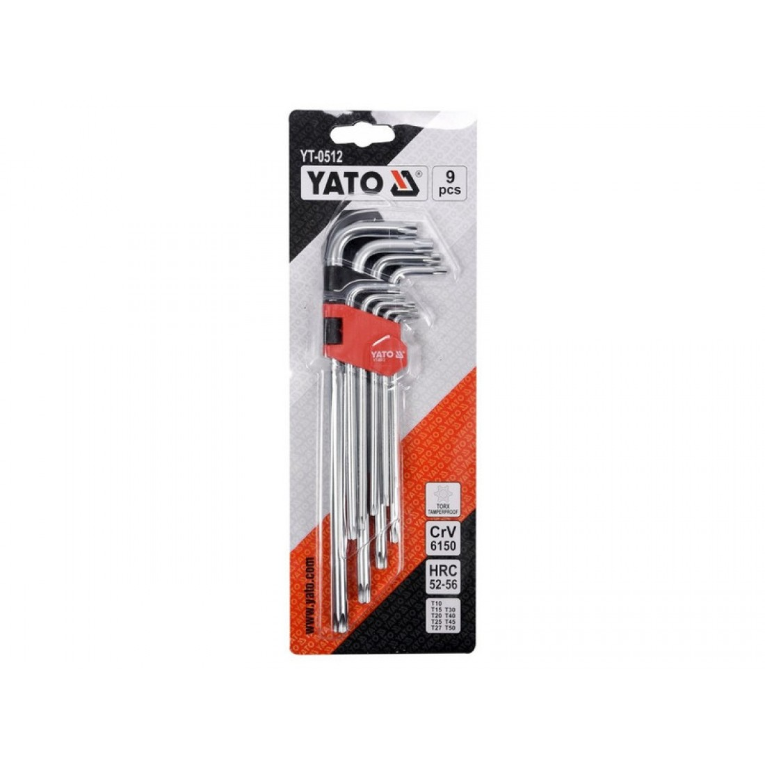 YATO Hosszú Torx kulcs készlet 9 részes T10-T50 CrV – galéria