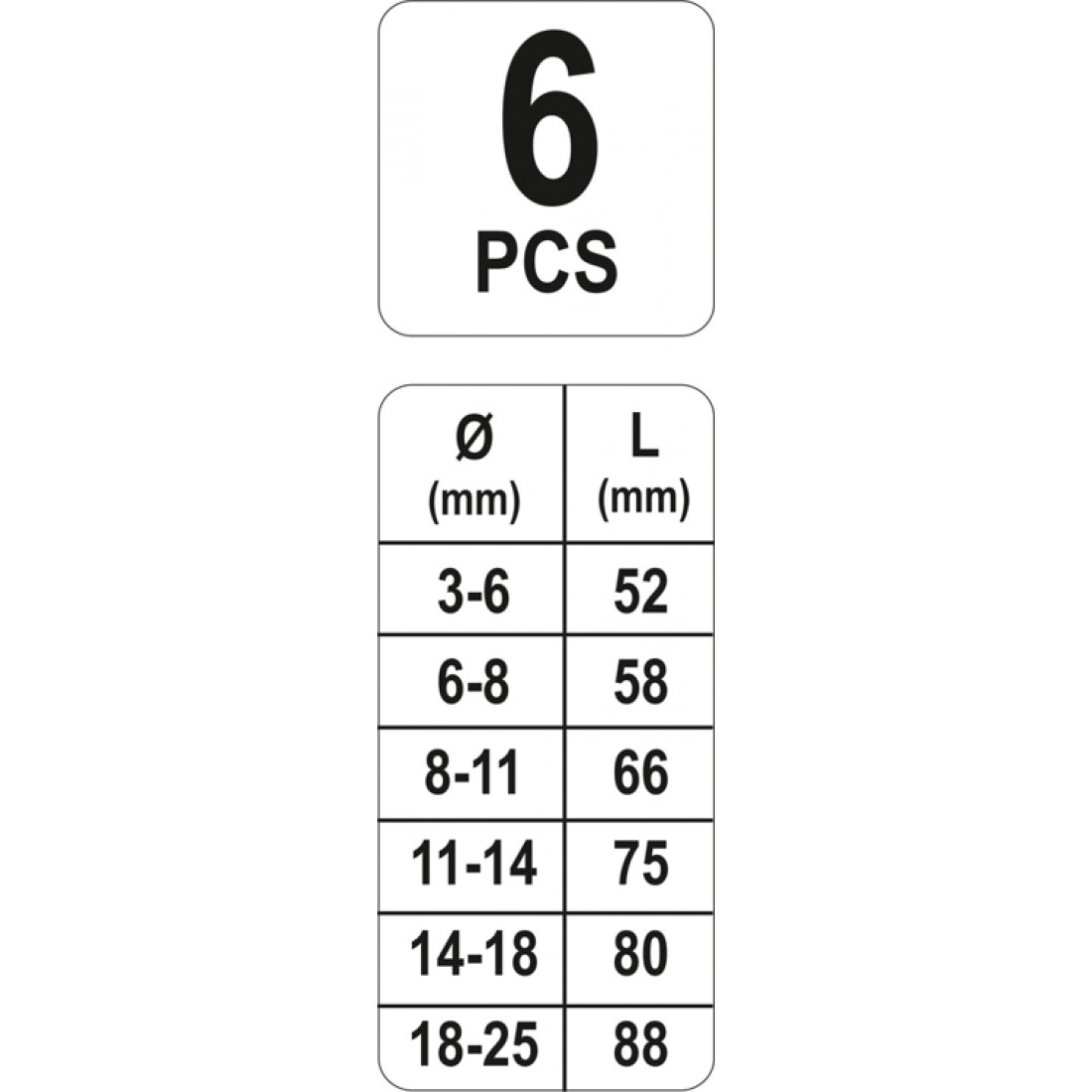 YATO Törtcsavar kihajtó 6 részes ø3-25 mm – galéria