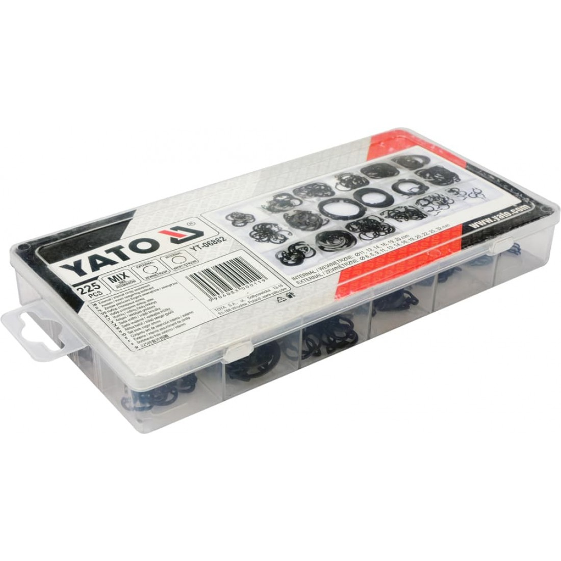 YATO Seeger gyűrű készlet külső-belső 225 db – galéria