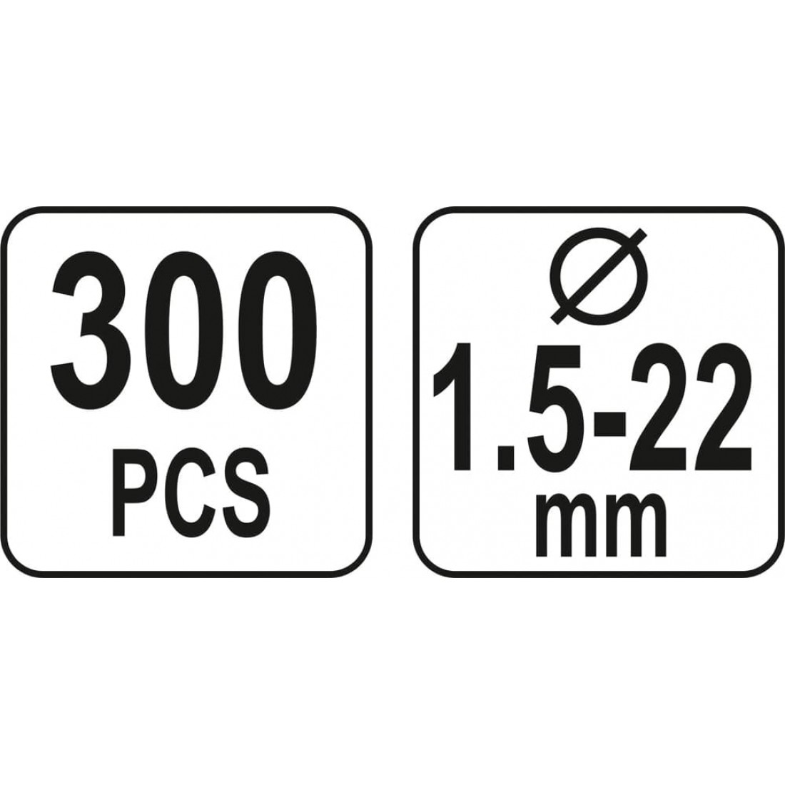 YATO E-gyűrű készlet 300 db – galéria