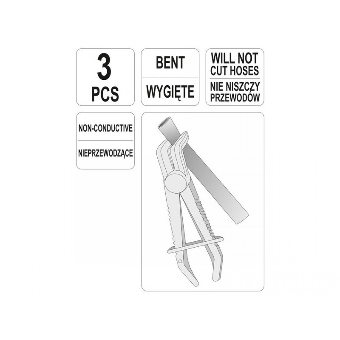 YATO Flexibilis csőszorító hajlított készlet 3 részes – galéria