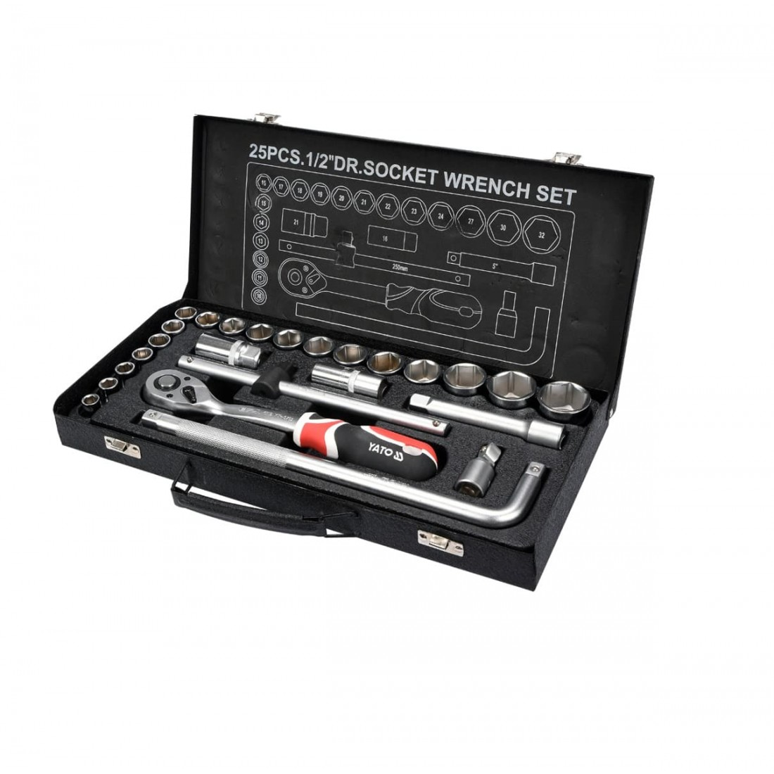 YATO Dugókulcs készlet 25 részes 1/2" 10-32 mm