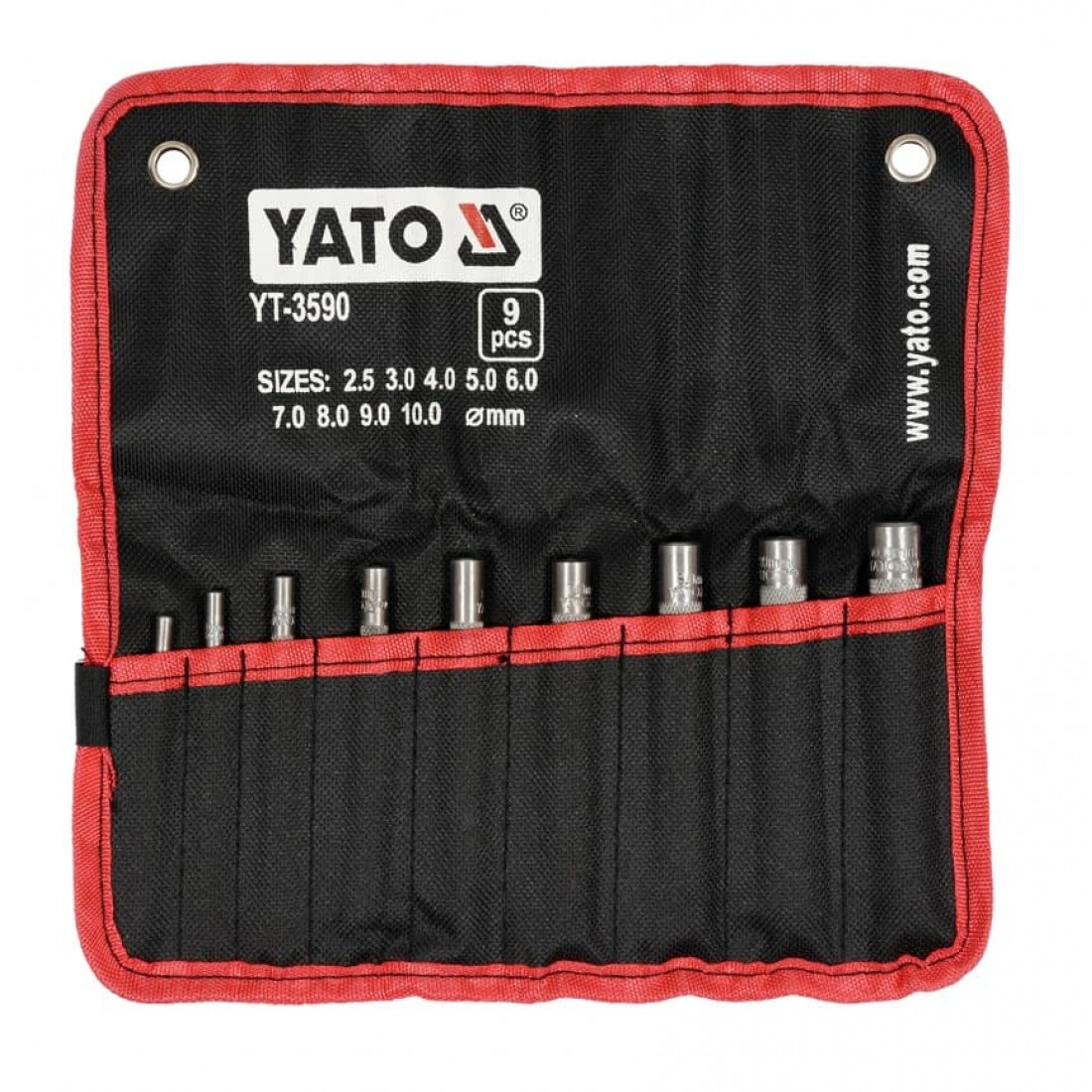 YATO Bőrlyukasztó készlet 9 részes