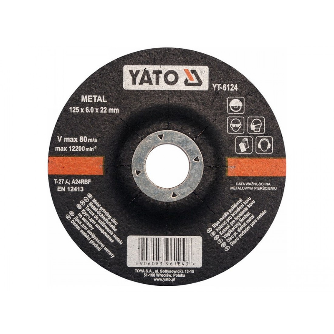 YATO Tisztítókorong fémre 125 x 6,0 x 22,2 mm