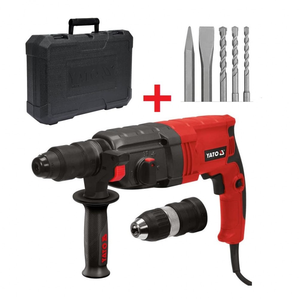 YATO Fúrókalapács 850 W SDS-Plus + tokmány adapter