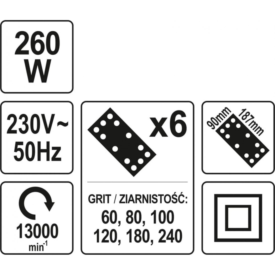 YATO Rezgőcsiszoló 260 W – galéria