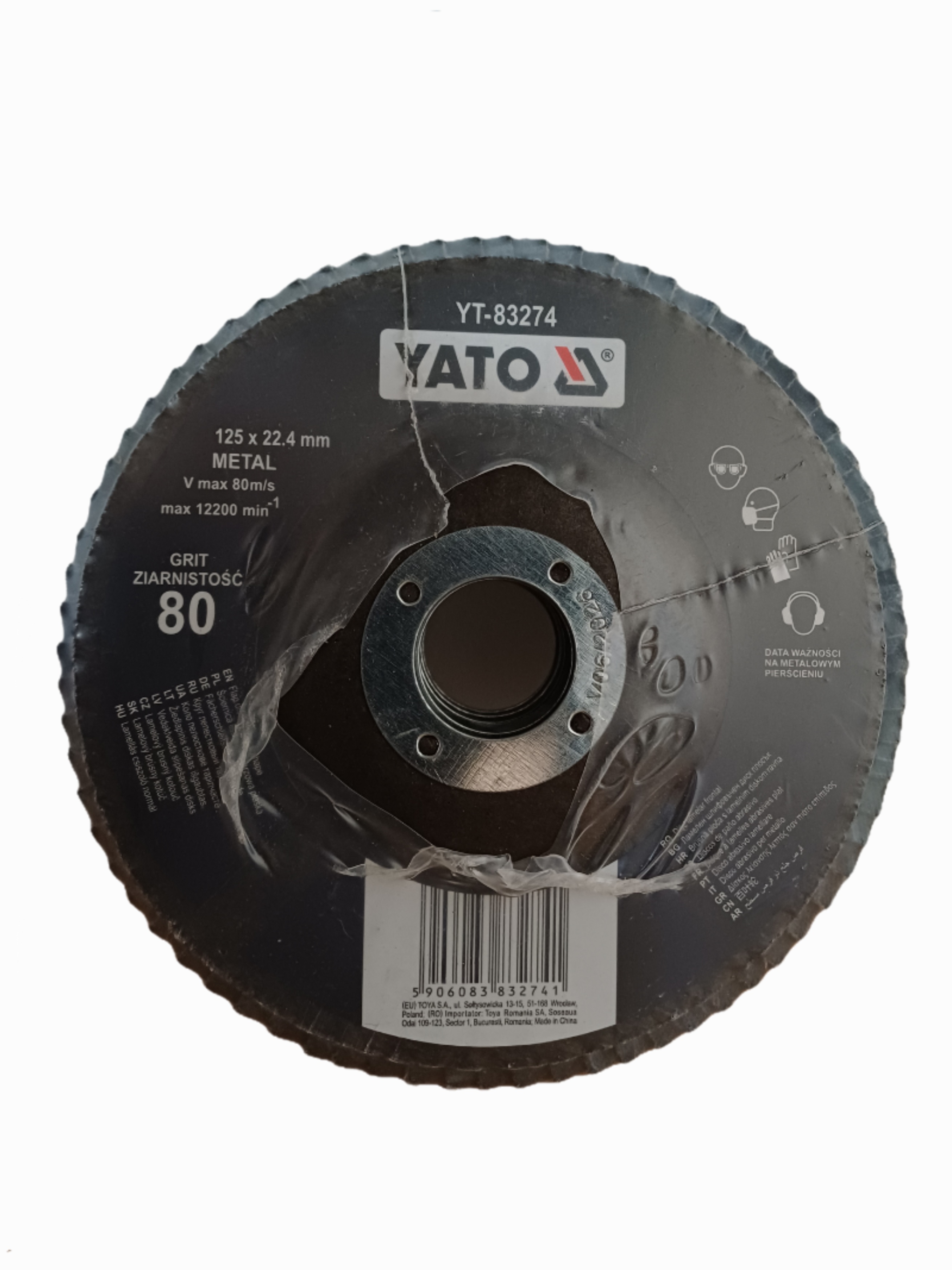 YATO Lamellás csiszoló ø 125 mm /P 80
